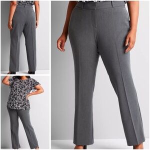 Lane Bryant The Perfect Drape Collection Straight Leg Pants Size 26 Gray NWT $80